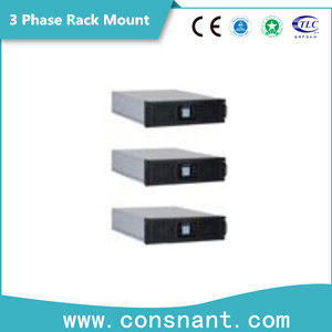 Exposição do LCD sistema de energia ininterrupto UPS da montagem em rack de 3 fases 10-40KVA com fator de poder 0,9